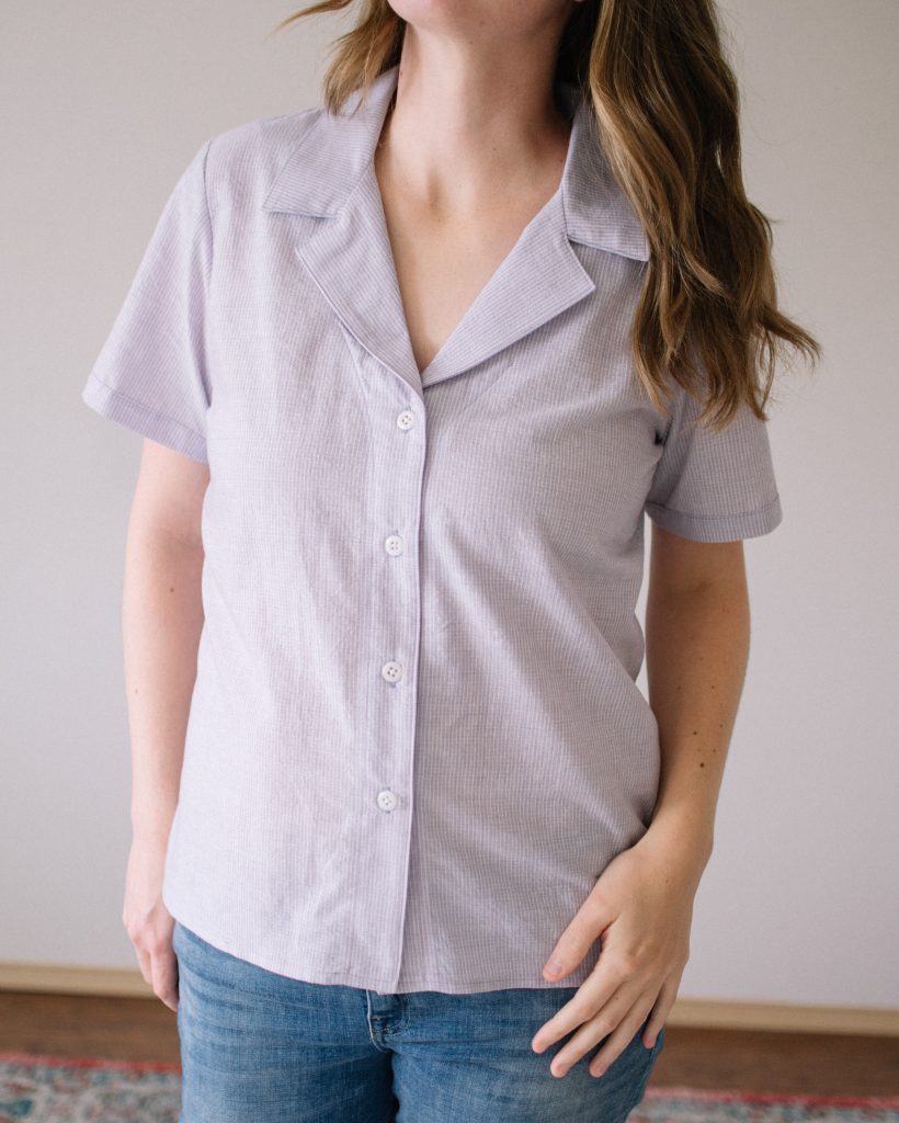 Carolyn Pajama Top x Willamette Shirt Mashup