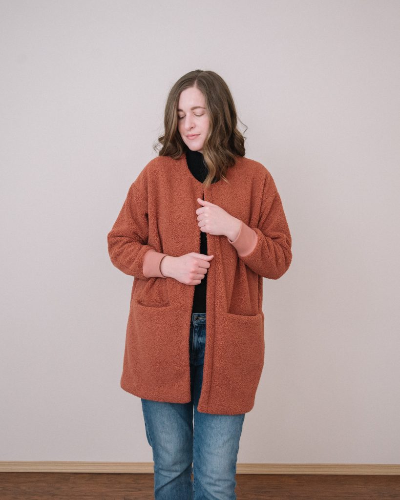 Esme Cardigan by Named | Teddy Coat | The Sewing Things Blog