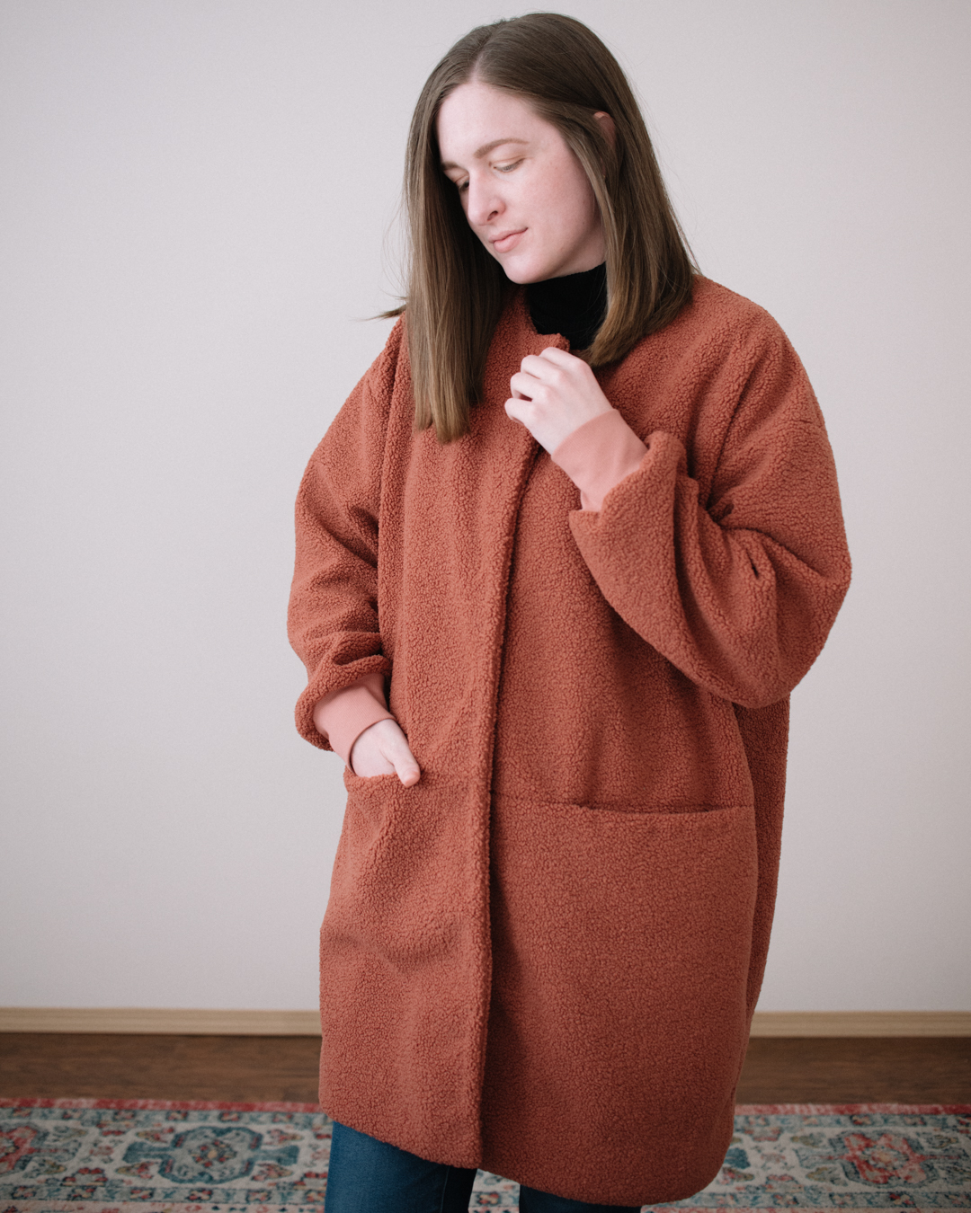 Esme Cardigan – Sherpa Teddy Coat REDO