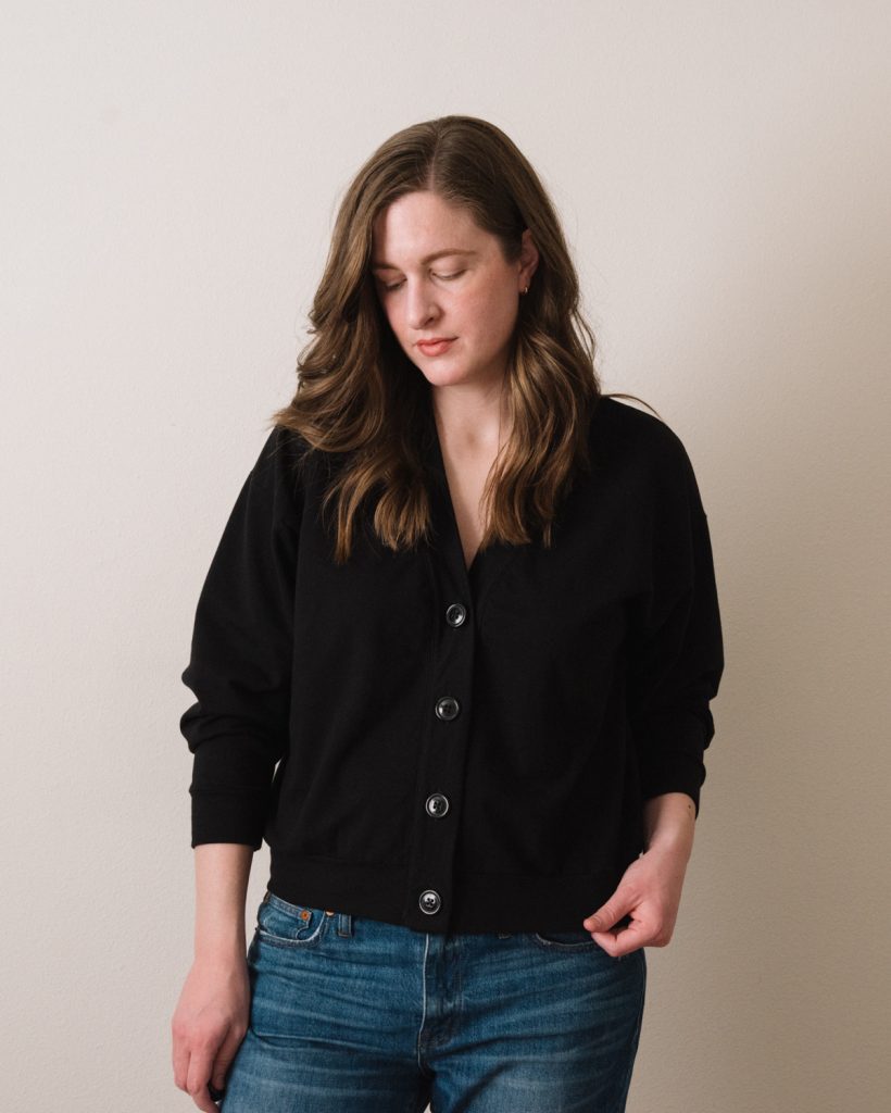 Cropped Black Marlo Sweater by True Bias | The Sewing Things Blog