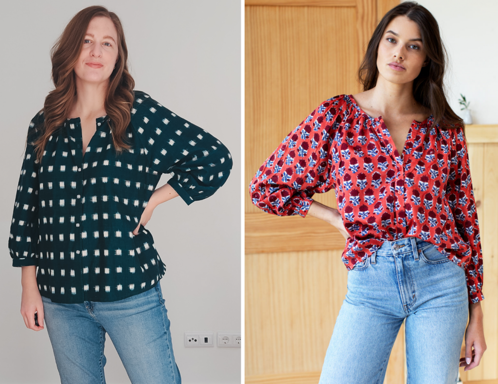 Roscoe Blouse Button Front by True Bias | The Sewing Things Blog